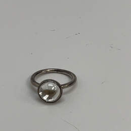 Designer Pandora 925 Sterling Silver Poetic April Rock Crystal Droplet Ring alternative image