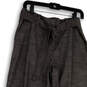 Womens Brown Pleated Front Straight Leg Slash Pocket Paperbag Pants Size 8 image number 3