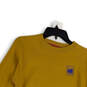 Womens Yellow Stretch Crew Neck Long Sleeve Pullover Sweatshirt Size Small image number 3