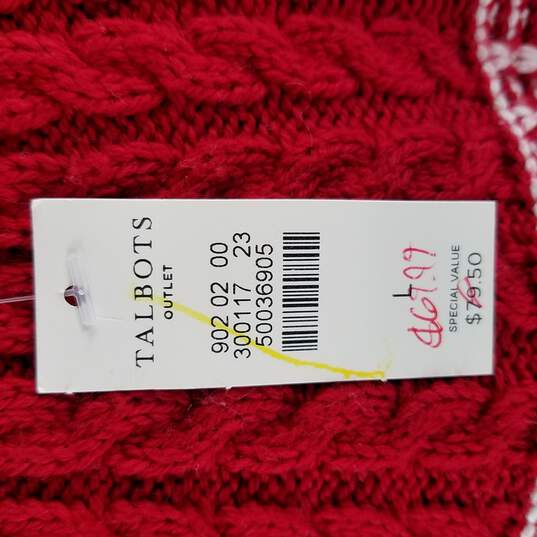 Talbots Women Sweater Red L image number 3