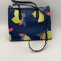 Womens Blue Double Handle Inner Pocket Satchel Bag Purse w/ Lemons image number 2