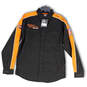 NWT Mens Black Orange Harley-Davidson Motorcycles Button-Up Shirt Size M image number 1