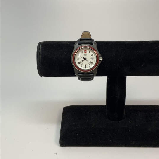 Designer Swiss Army Adjustable Strap White Round Dial Analog Wristwatch image number 1