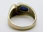 Vintage 14k White Gold Blue Star Sapphire Cabochon Diamond Accent Ring 5.7g image number 3