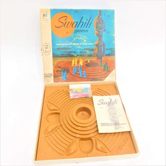 Vintage Swahili African Culture Heritage Board Game Milton Bradley IOB image number 1