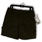 NWT Womens Green Flat Front Pockets Regular Fit Cargo Shorts Size 6 P image number 1