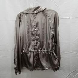 Trina Turk Metallic Silver Jacket Size 8 alternative image