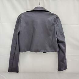 Worthington WM's Gray Faux Leather Open Cropped Jacket Size XS alternative image