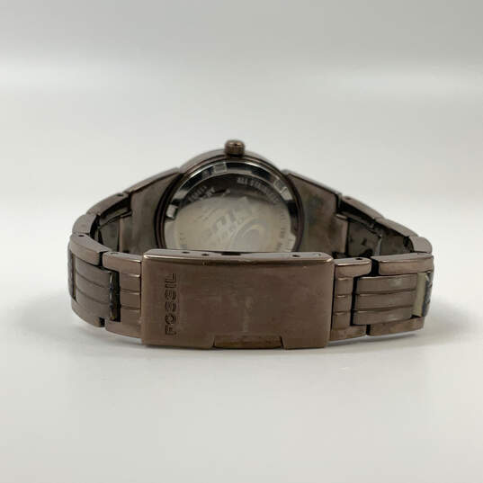 Designer Fossil AM-4138 Rhinestones Analog Round Dial Quartz Wristwatch image number 3