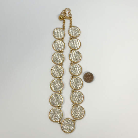 Designer Kate Spade Gold-Tone Rhinestone Spot Collar Necklace With Dust Bag image number 4