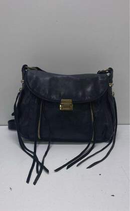 Rebecca Minkoff Leather Double Zip Shoulder Bag Black
