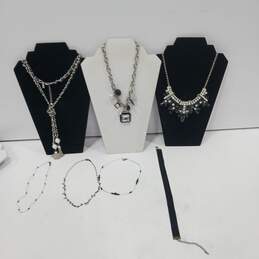 7pc Classic Silver Toned Jewelry Bundle