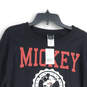 NWT Womens Black Mickey Mouse Long Sleeve Pullover Sweatshirt Size S image number 3