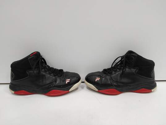 Fila Men's Retro Black/Red Basketball Shoes Size 11 image number 3