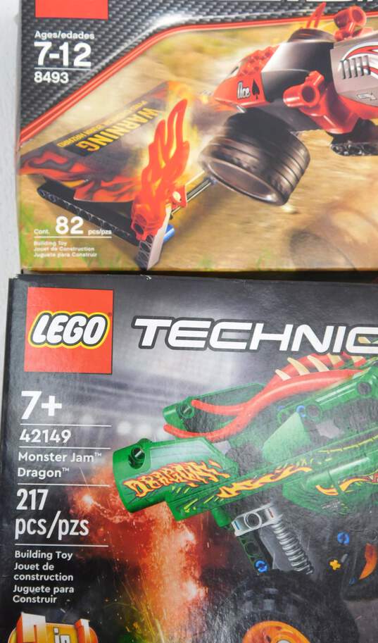 Racers & Technic Factory Sealed Sets 8493: Red Ace & 42149: Monster Jam Dragon image number 2