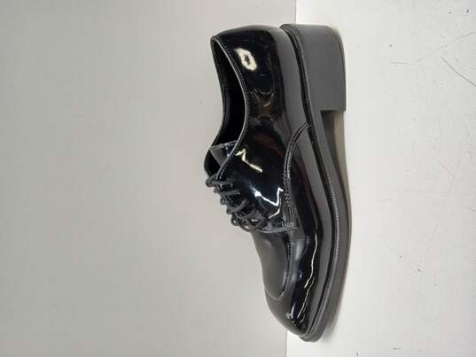 Perry Ellis Evening Men's Black Patent Leather Derdy Shoes Size 9.5 image number 2