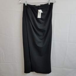 Abercrombie & Fitch black midi pencil skirt with ruching S nwt
