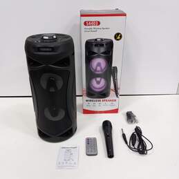 GNBI Portable Black Wireless Hi-Fi Speaker With Microphone In Box