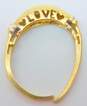 14K Yellow Gold 0.05 CTTW Diamond Love Ring- For Repair 2.6g image number 3