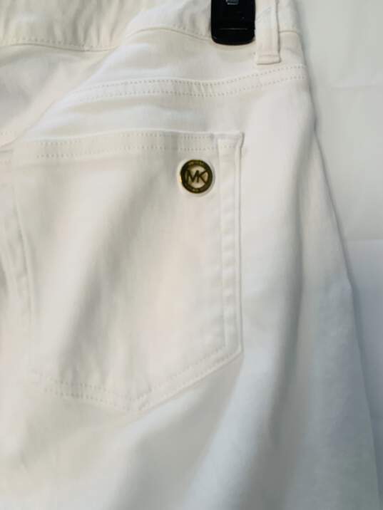 Women's White Michael Kors Cropped Jeans Size: 14 image number 3