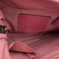Womens Brown Pink Canvas Monogram Inner Pockets Zipper Classic Shoulder Bag image number 4