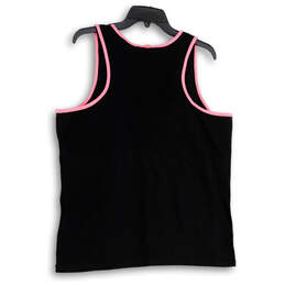 NWT Womens Black Pink Sleevless Scoop Neck Pullover Tank Top Size 1W alternative image