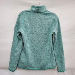 Patagonia WM's Long Sleeve Heather Green Fleece Pullover Size M alternative image