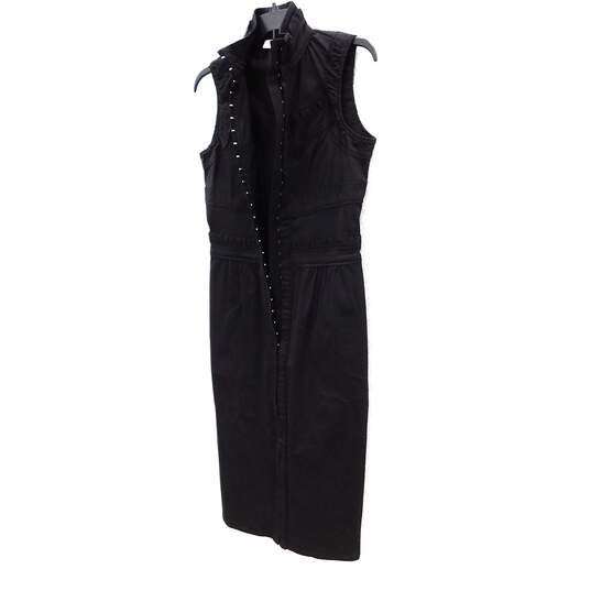 Saint Laurent YSL Black Sheath Victorian Ruffle Dress image number 3