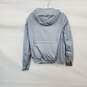 Women's Prada Art 108087 Silver Nylon Full Zip Hooded Jacket Size P image number 2
