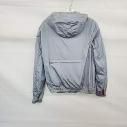 Women's Prada Art 108087 Silver Nylon Full Zip Hooded Jacket Size P alternative image