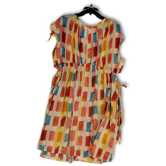 NWT Womens Multicolor Painters Palette Rainbow Cutout Mini Dress Size XL image number 4
