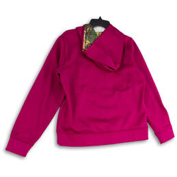 Womens Pink Logo Long Sleeve Drawstring Pullover Hoodie Size Large alternative image
