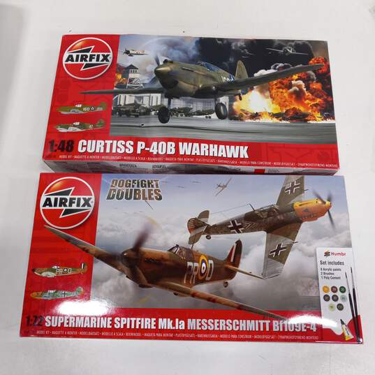 Bundle of 2 Airfix Fighter Plane Opened Model Kits image number 2