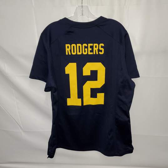 Nike On Field Green Bay Packers Aaron Rodgers Football Jersey Size 2XL image number 2