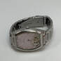 Designer Fossil Silver-Tone Rectangle Mother of Pearl Face Dial Wristwatch image number 3