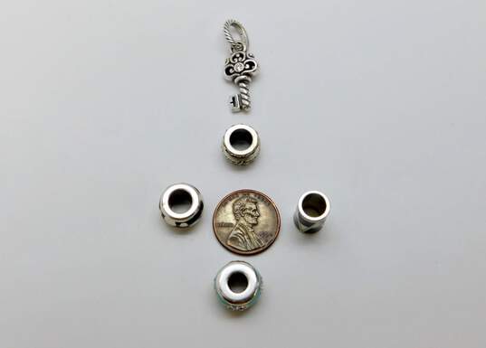 Brighton Designer Silver Tone Enamel & Swarovski Crystal Charm Beads 15.9g image number 7