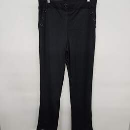 High Waisted Button Decorated Casual Stretchy Trousers
