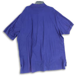 Mens Blue Spread Collar Short Sleeve Golf Polo Shirt Size 3XB alternative image
