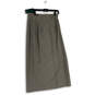 NWT Womens Gray Herringbone Pleated Side Zip Long Maxi Skirt Size 12 image number 2