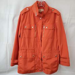 Michael Kors Women's  Orange Windbreaker Rain Jacket Size 1X