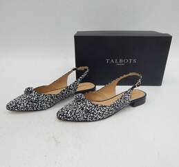 Talbots Women's Edison Bow Sateen Slingback Flats Size 8.5 IOB