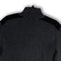 Mens Gray Heather Mock Neck 1/4 Zip Long Sleeve Pullover Sweater Size L image number 4