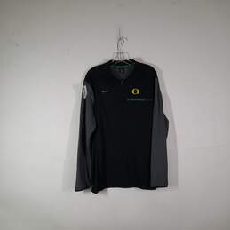 Mens Dri-Fit Oregon Ducks 1/4 Zip Long Sleeve Basketball Sweatshirt Size XL