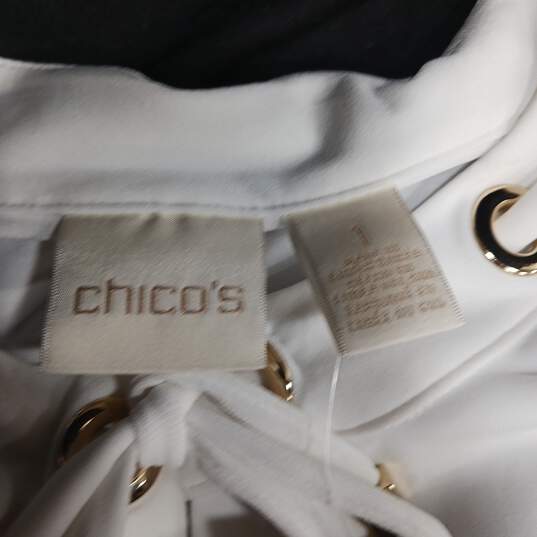Chicos White Blouse Size 1 image number 3