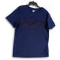 Mens Blue Round Neck Zip Pocket Short Sleeve Pullover T-Shirt Size XL image number 1