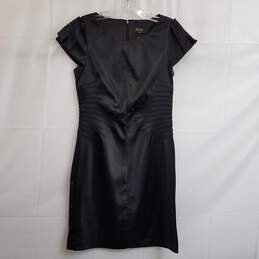 Black Laundry By Shelli Segal Cap Scoop Neck Sleeve Sheath Dress Size 6