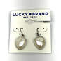 Designer Lucky Brand Silver-Tone Ivory Stone Fish Hook Drop Earrings image number 4