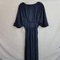 Navy blue empire waist long occasion dress 6 image number 2