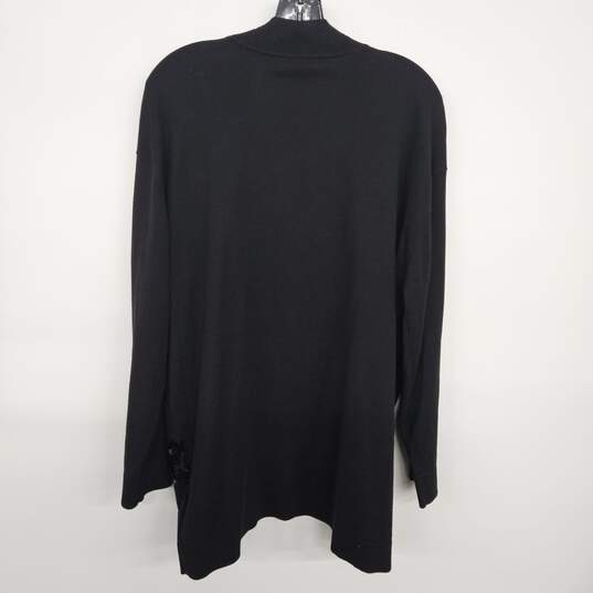 Black Sequin Long Sleeve Open Cardigan image number 2