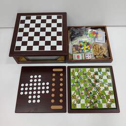 Wooden Multi-Board Game Box